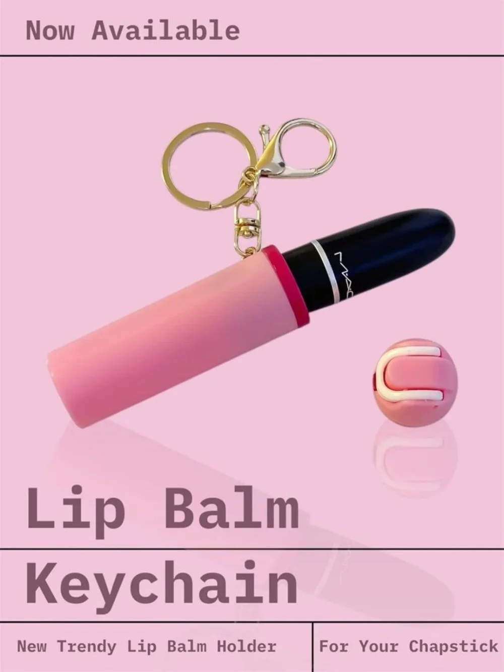 Trendy Mini Bottle Keychain Accessories for Water Tumblers & Lip Balm Holder
